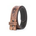 thumbnail image 2 of Western Leather Belt Without Buckle – Hand-Tooled Full-Grain Cowboy Belt Strap for Men’s & Women’s Casual Wear, Plus Sizes Available, 2 of 7