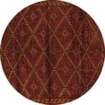 thumbnail image 1 of Ahgly Company Indoor Round Abstract Orange Contemporary Area Rugs, 7' Round, 1 of 1