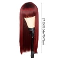 thumbnail image 2 of Komiseup Long Straight Wig With Bangs Hair Wig For Women Synthetic Natural Wig ,Various Colors Available,Daily Wear Party And Cosplay Soft Wig, 2 of 9
