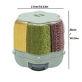 thumbnail image 2 of Boreal Craft Collapsible Bowls with Lids 6 Grid Grain Storage Container 17.63Lbs Food Dispenser 360° Rotating Dry Grain And Rice Cereal Dispenser With Lid Rice Dispenser Rotating For Store Rice Red, 2 of 7