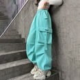thumbnail image 2 of JLMSPLWG Girs Cargo Pants Kids Patchwork Harem Trouser Girl Boyfriend Aesthetic Pantalones Teens Cool Y2k Retro Outfits Toddler Girl Clothes, 2 of 9