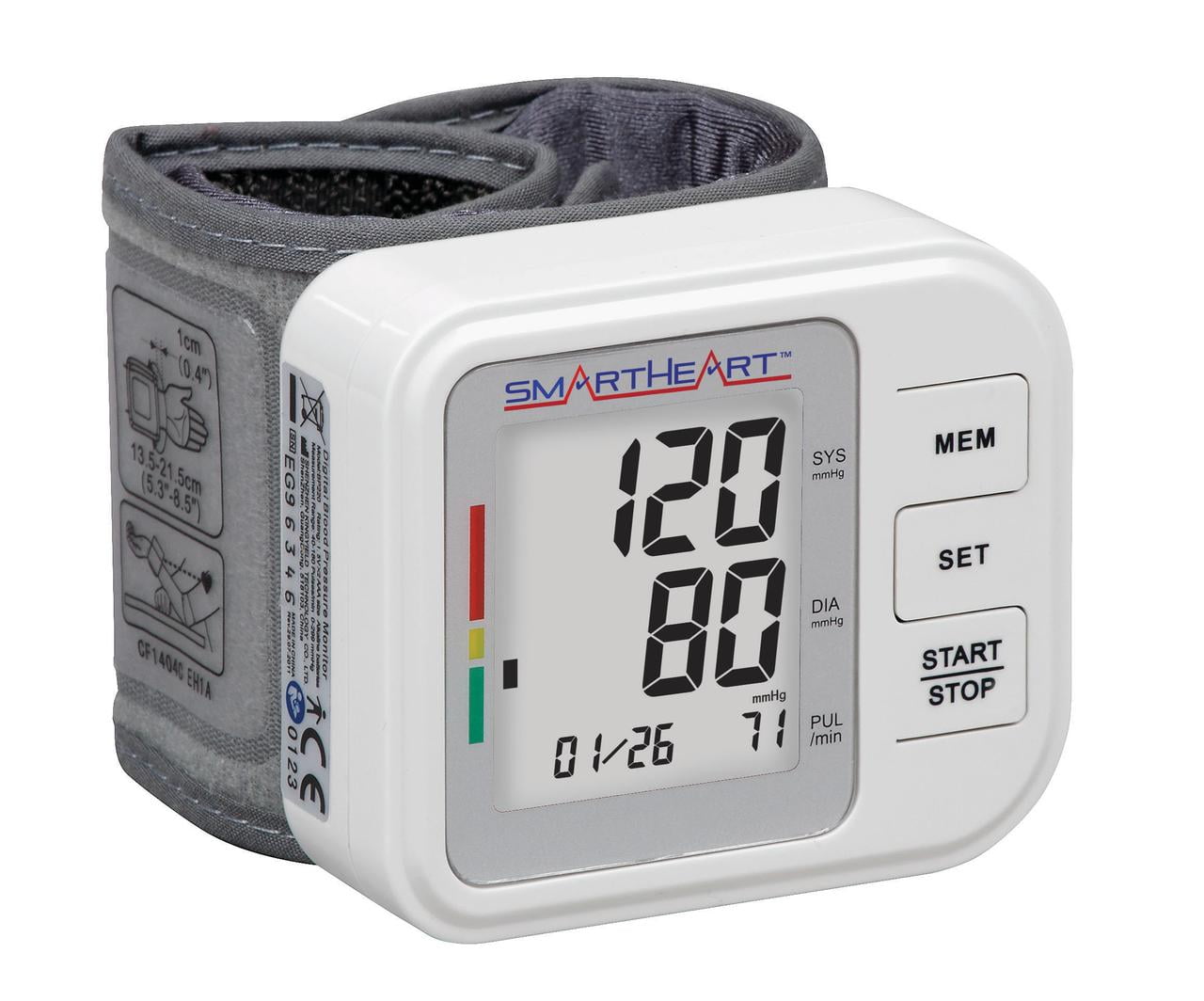 SmartHeart Automatic Digital Wrist Blood Pressure Monitor