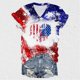 thumbnail image 5 of Camiseta de Manga Corta con Cuello en V Impresa para el Día Del Independiente, Camisetas con Cuello en V para las Mujeres, 5 of 8