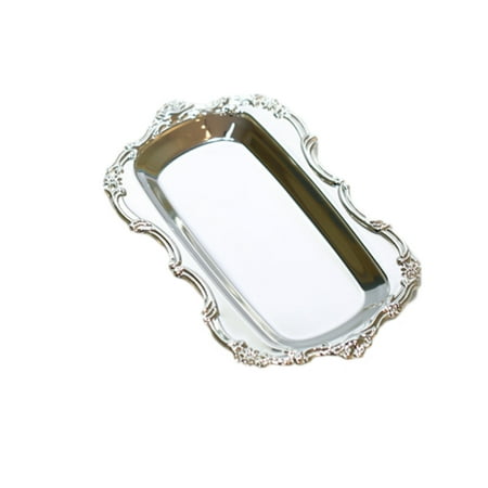 

Tray Bathroom Vanity Holder Fruit Plate Plates Guest Napkin Decorative Small Metal Cake Trays Decor Marble Gold