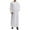 White, variant on Wyobmus Men's Muslim Robe Middle Round Collar Robe Long Style Long Sleeve Pullover Long Shirt Fashion Casual Robe Black