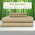 thumbnail image 5 of Baauye Cozy Bamboo Sheets Set, 4-Piece Queen Sheet Set with 16" Deep Pockets, Soft and Breathable Bed Sheets, Beige, 5 of 7