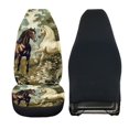 thumbnail image 6 of FOR U DESIGNS Horse Forest Pattern 2 Pcs Car Seat Covers Lightweight Automotive Front Seat Cover Comfortable Auto Seat Protector Car Accessories Fit for SUV Truck Sedan, 6 of 7
