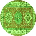 thumbnail image 1 of Ahgly Company Indoor Round Geometric Green Traditional Area Rugs, 5' Round, 1 of 1