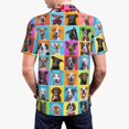 thumbnail image 4 of Balery Cute Dogs Collage Printed Men’s Short Sleeve Polo Shirt, Midweight Men's Shirt,Golf Polo shirts -Small, 4 of 9