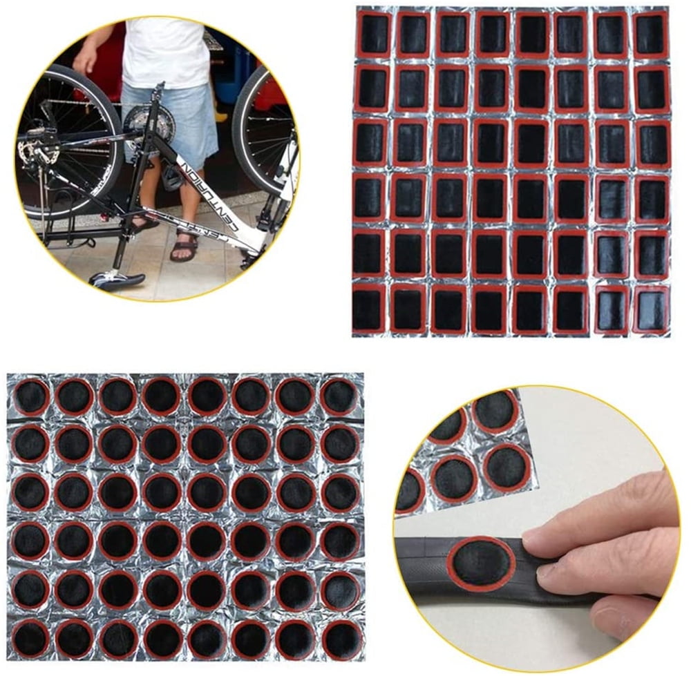 Bike Tire Patch Pad Glue-free Bicycle Repair Tool Cycling Inner Tube Patches Kit 