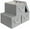 Gray, variant on Storage Bins with Lids, Decorative Storage Boxes with Soft Rope Handles, Foldable Stackable Storage Baskets for Closet, Shelves, 3-Pack, Gray, Jumbo