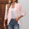 thumbnail image 7 of cocolona Lightweight Cardigans for Women Ruffle Open Front Solid Color Long Sleeve Summer Fall Tops Flowy Loose Sun Protection Cardigan, 7 of 7