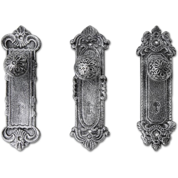 Comfify Cast Iron Wall Mount Hooks for Entryway, Bathroom, or Closet Organization, 3-Pack