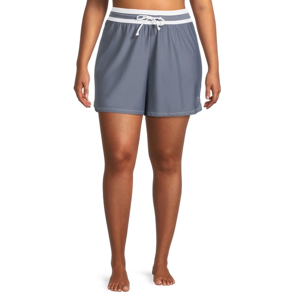 Free Tech Women'S Plus Size Athletic Drawstring Swim Shorts