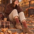 thumbnail image 6 of Loritta 6 Pairs Knee High Socks Soft Cotton Slouch Socks Women Extra Long Boot Socks Knit Womens Socks Size 9 11, 6 of 9