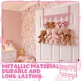 thumbnail image 5 of Pink Bow Over Door Hooks Rack Metal Door Hange Wall Mount Towel Hanger Organizer Kawaii Coquette Decor for Bedroom Bathroom Towel Hat Clothes(9 Hooks), 5 of 7