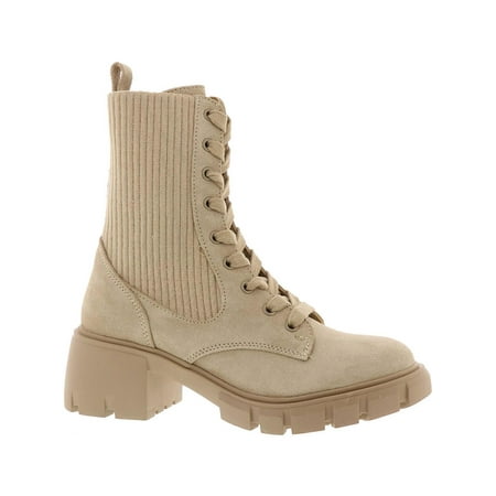 

Steve Madden Womens Hunt Leather Chunky Heel Combat & Lace-up Boots