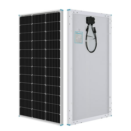 Renogy 100 Watt 12 Volt Monocrystalline Solar Panel Module PV Charger for RV Battery Boat Caravan and Other Off-Grid Applications, Single (Compact Design)