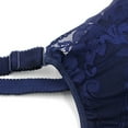 thumbnail image 7 of Nursing Sleep Bra Women Solid Lace Push-Up Bra Receive Side with Steel Underwear V-Neck No Underwire Bra Feature Hook and Eye Closure Sport Bra Style Y-53 , Blue L, 7 of 7