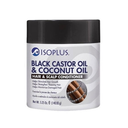 Isoplus Black Castor Oil & Coconut Oil Hair & Scalp Conditioner 5.25 Oz.,Pack of 6