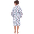 thumbnail image 2 of Simplicity Boy's Lightweight Plush Bathrobe Robe w/ Long Sleeve,Muti Wave,XL, 2 of 3