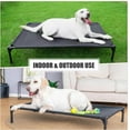 thumbnail image 6 of Elevated Dog Bed for Large Dogs, Raised Dog Cot Beds Fits Up to 150 LBs, Heavy Duty Pet Cots with Durable Supportive Teslin Recyclable Washable Mesh, Indoor & Outdoor Dog Bed, Black, 6 of 9