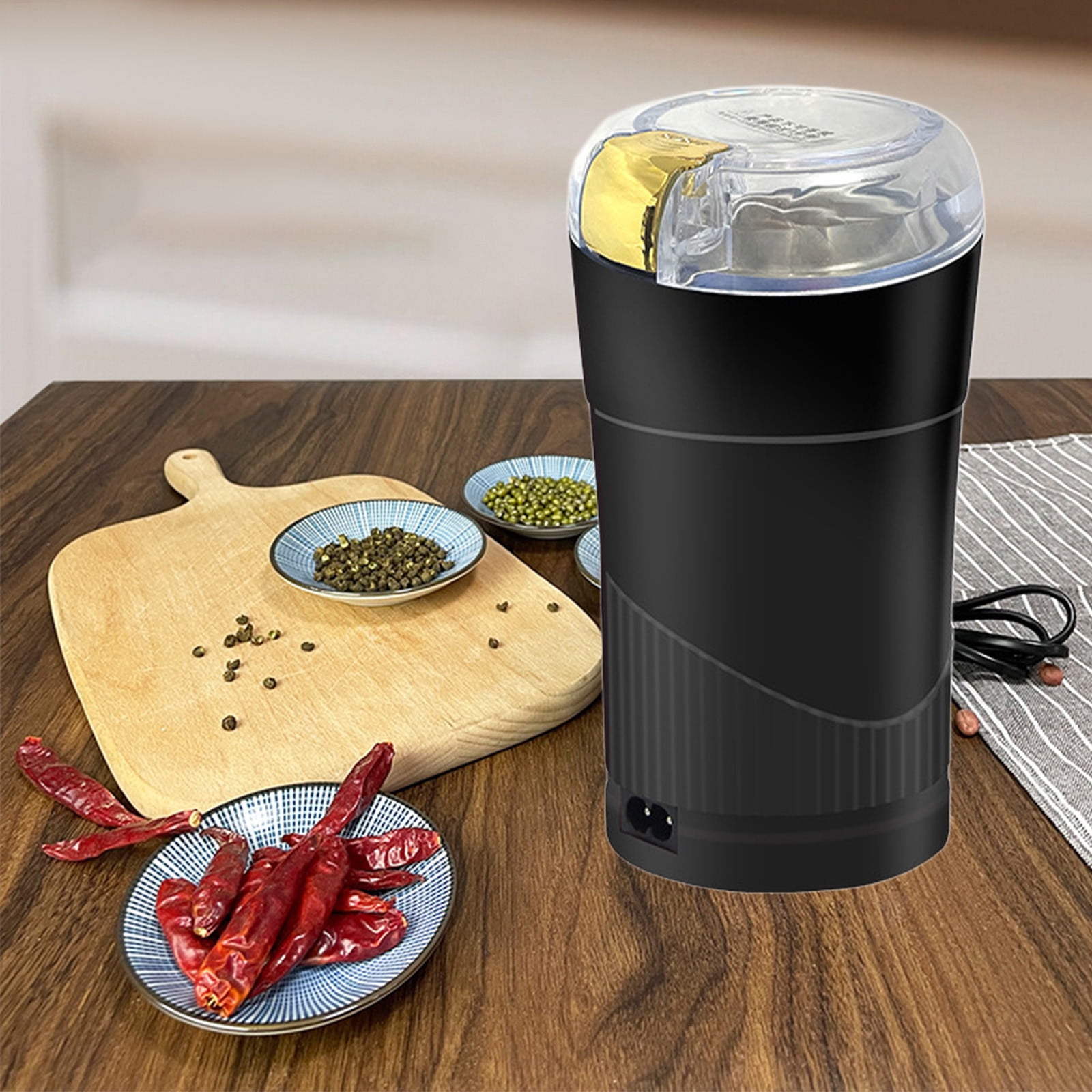  Watifisa Herb Grinder Electric Spice Grinder with Cleaning  Brush, Herb Spice Coffee Grinder with Large Capacity - for Herbs, Fine  Leaves, Peanuts, Pepper Beans, Mushrooms & Grains (Black): Home & Kitchen