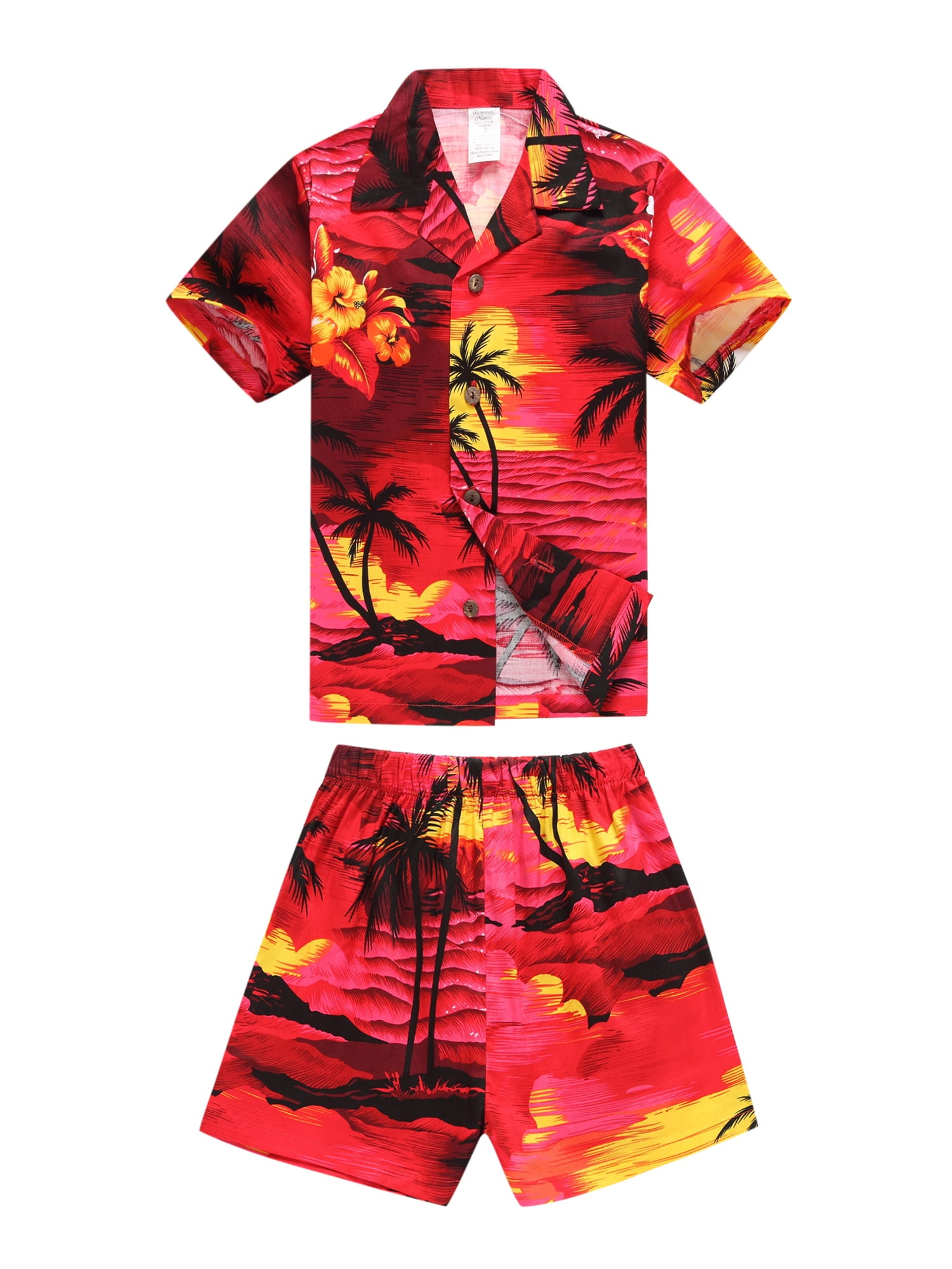 Hawaii Hangover - Boy Hawaiian Aloha Luau Shirt and Shorts 2 Piece ...