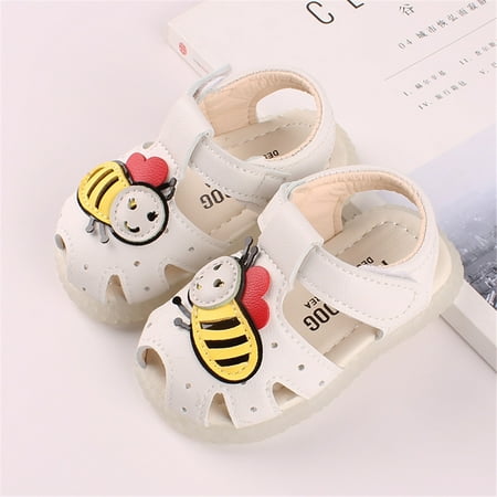 

Toddler Kids Baby Girls Hollow Out Party Bee Leather Shoes Sandals