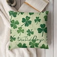 thumbnail image 3 of YINGXI ST Patricks Day Throw Pillow Covers,Green Shamrocks Decoration for Sofa Couch 18x18in, 3 of 5