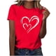 thumbnail image 2 of Xuyuer Womens Lover Heart Graphic Round Neck Shirt Valentines Funny Couple Matching Casual Short Sleeve Tee Tops, 2 of 7