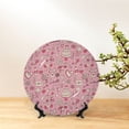 thumbnail image 6 of Salouo Cute Love Pattern Bone China Decorative Plate,Holiday Decor Decorative Ceramic Plates with Stand Elegant Home DéCor for Hallway/Living Room/Bedroom-7in, 6 of 6