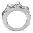 thumbnail image 4 of High polished (no plating) Stainless Steel Ring with No Stone for Women Minimalist Theme No Stone Stone Color Style TK146 Size 9, 4 of 5