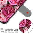thumbnail image 4 of SaniMore Wallet Case for iPhone 14 Plus 6.7" 2022, PU Leather Color Painting Kickstand Wrist Strip Magnetic Clasp Cash Pocket Card Holders Shockproof Full Protective Case, Pink Rose, 4 of 9