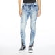thumbnail image 1 of Jeans Para Mujer Tobillos Abiertos Deslavado Ajustados azul 13, 1 of 5