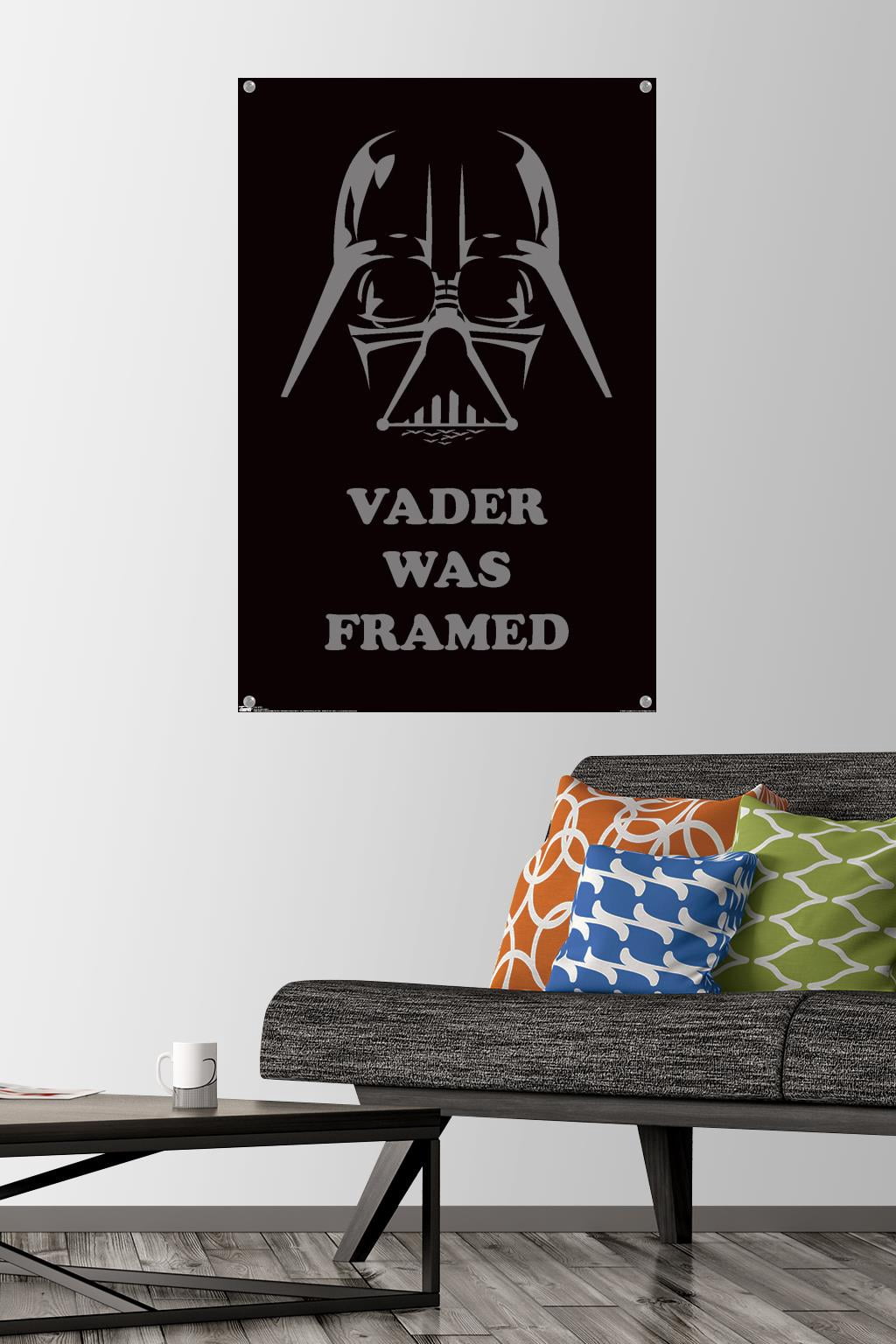 Star Wars: Saga - Vader Was Framed Wall Poster with Push Pins, 22.375" x 34"