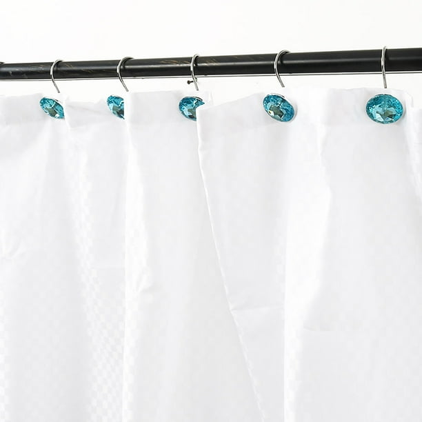 Household Sea Fake Crystal Style Acrylic Shower Curtain Hook Rolling