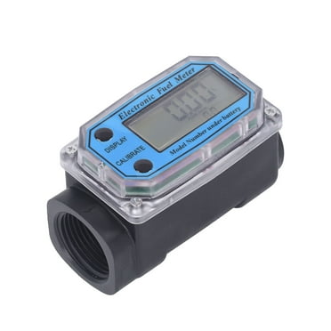 Jiameifeifu 1.3in Electronic Turbine Fuel Flow Meter Digital Display Gear Fuelmeter with Battery 2.3?3.3V