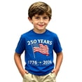 thumbnail image 4 of Hihipz Toddler Boys 4Th Of July T-Shirt America's 250Th Anniversary National Emblem Print Short Sleeve Round Neck Patriotic Tee, 4 of 4