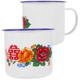 thumbnail image 4 of 2 Pcs Tasse à Thé Émaillée Lisse Style Chinois Récipient à Boisson Vintage, 4 of 8