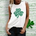thumbnail image 3 of Gibobby Tops Impreso Chaleco de mujer Sin mangas Blusa informal Cuello sin mangas Camiseta Chaleco casual Camiseta Camiseta redonda y camisolas para mujer(Blanco,M), 3 of 5