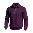 thumbnail image 5 of Daweinan Men's Quarter Zip Pullover Sweatshirt Loose Fit Long Sleeve Relaxed Fit Casual Athletic Top for Daily Wear Outdoor Work Sports, 5 of 5