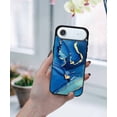 thumbnail image 5 of WIRESTER Shockproof Soft Rubber Cover Case for Apple iPhone 17 Air 6.6" 2025, Marble Gold And Blue, 5 of 5