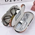 thumbnail image 3 of 2 in 1 Double Sided Portable Contact Lens Case and Glasses Case,Dual Use Design with Built-in Mirror, Tweezer and Solution Bottle Included for Travel Kit, 3 of 7
