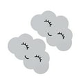 thumbnail image 1 of Guardoinrt 2pieces Cute Smiling Clouds Easy To Install 3D Wall Stickers For Wall Decals type 1 1Set, 1 of 6