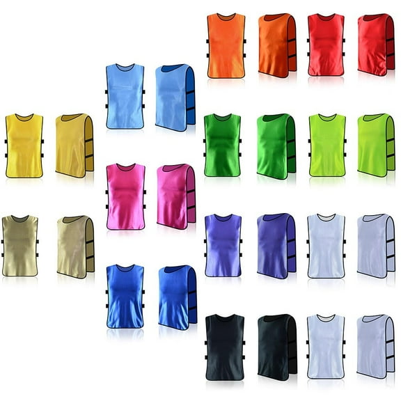 Kids Sports Vests Training Numbered Bibs Practice Quick-Dry Basketball Football Rugby Team Jersey Polyeste 2 Fangkenuo