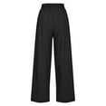 thumbnail image 6 of biudgviw Wide Leg Pants for Women Plus Size Workout Jogger Pants with Pockets Elastic Waisted Athletic Palazzo Sweatpants Casual Trousers(Black,4X-Large), 6 of 7