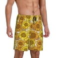 thumbnail image 2 of Sikiie Sunflowers1 Mens Pajama Shorts, Lightweight Lounge Pant with Pockets Soft Sleep Pj Shorts for Men4X-Large, 2 of 6