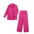 thumbnail image 6 of Enjoytime Pajamas for Women Set Long Sleeve Button Down Shirts with Pants 2 Piece Lounge Sets Comfy Sleepwear, 6 of 6