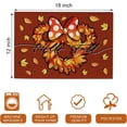 thumbnail image 4 of Hello Fall Cartoon Mouse Placemats Set of 4, Red Autumn Maple Leaves Wreath Dining Table Place Mats, Seasonal Kitchen Decor Home Decoration 12 x 18 Inch, 4 of 6